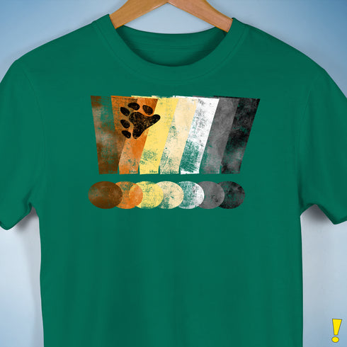 Bear Pride Grunge Exclamation Points Premium Unisex T-Shirt - Kelly Green